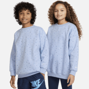 Nike - crew Logo Print Fleece Sweatshirt Kids